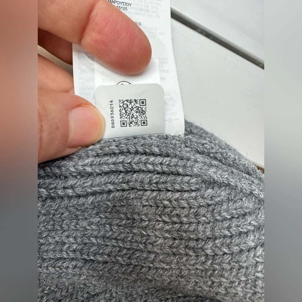 The North Face Charcoal Ribbed Beanie